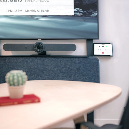 Image showing a video meeting setup